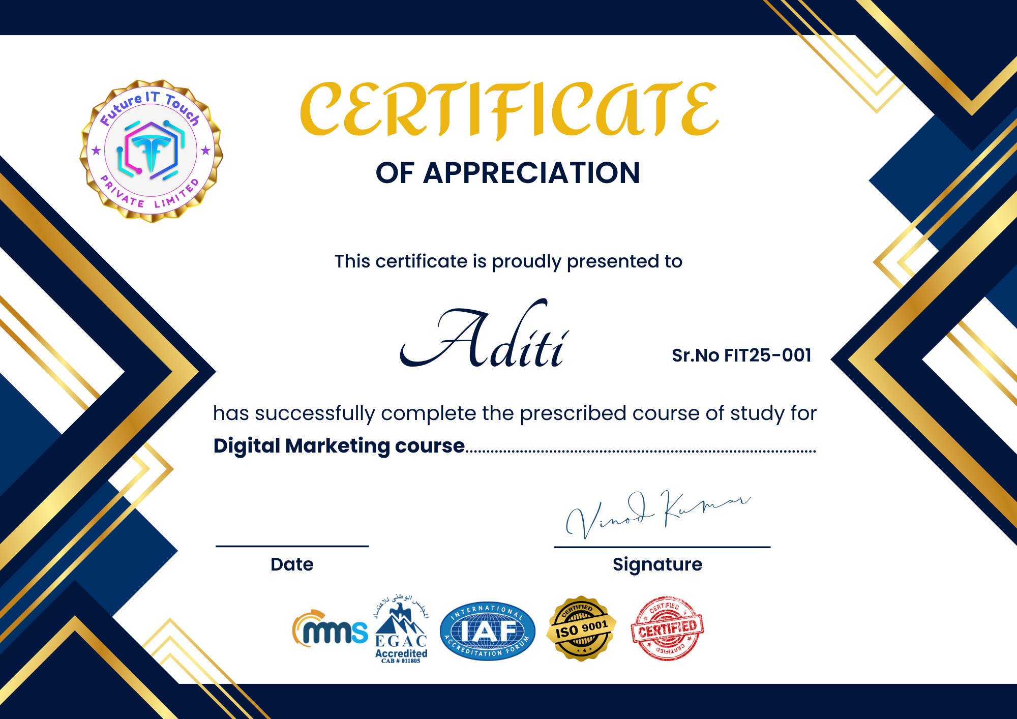 Certificate